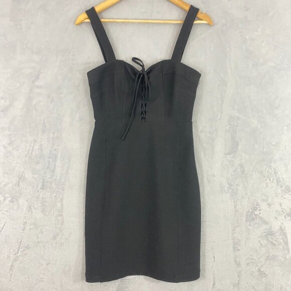 Diane von Furstenberg Sweetheart Scottland Mini Dress Women's 4 Black Sleeveless - Picture 2 of 16